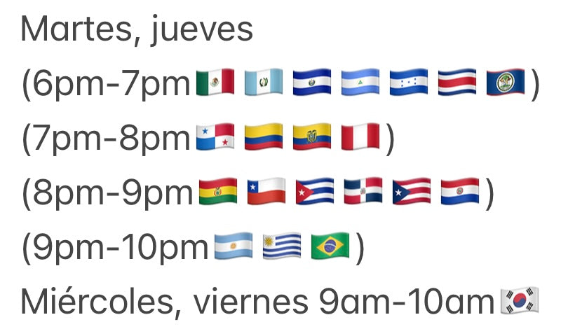Clase individual (horario 4) - 8 horas para Septiembre