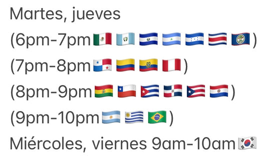 Clase individual (horario 4) - 8 horas para Septiembre
